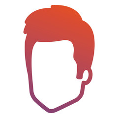 young man head avatar character