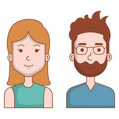 lovers couple avatars characters