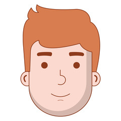 young man head avatar character