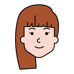 beautiful woman head avatar character