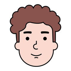 young man head avatar character