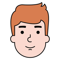 young man head avatar character