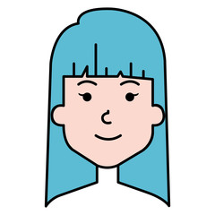 beautiful woman head avatar character