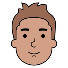 young man head avatar character