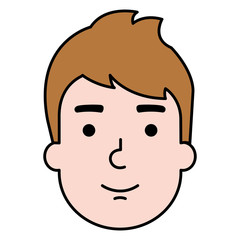 young man head avatar character