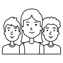 Obraz na płótnie Canvas group of persons avatars characters