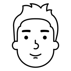 young man head avatar character