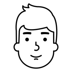 young man head avatar character