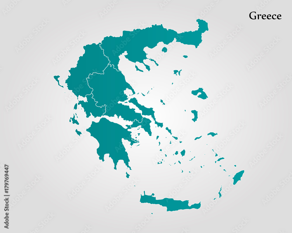 Poster Map of Greece