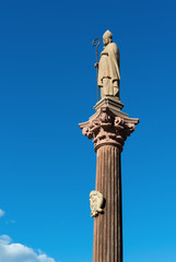Statue of bisop on Münster Platz in Freiburg im Breigau (Germany)