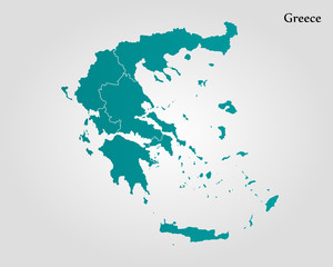 Fototapeta premium Mapa Grecji
