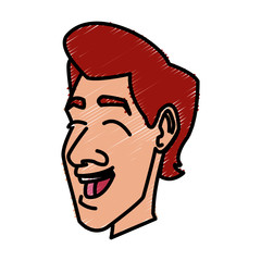 Adult man face cartoon icon vector illustration graphic design