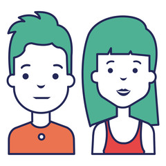 lovers couple avatars characters