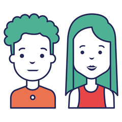 lovers couple avatars characters