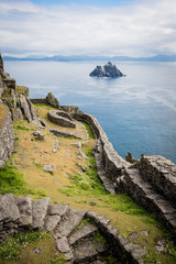 ruins of the monastery on skellig michael
