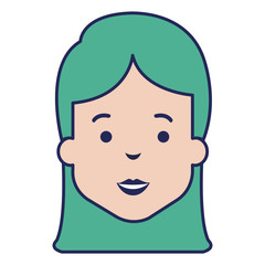 beautiful woman head avatar character