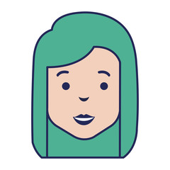 beautiful woman head avatar character