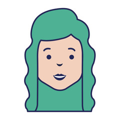beautiful woman head avatar character