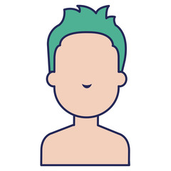 young man shirtless avatar character