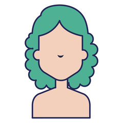 beautiful woman shirtless avatar character