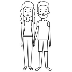 lovers couple avatars characters