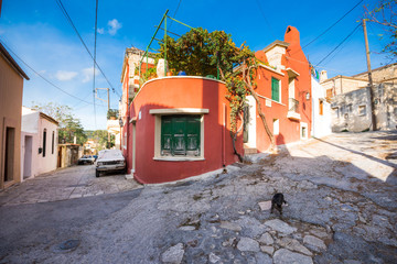 Traditional houses and old buildings at the village of Archanes, Heraklion, Crete, Greece.