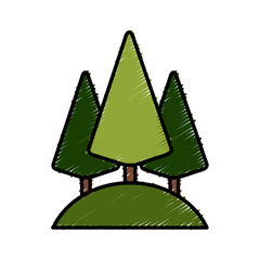 Tree pines symbol icon vector illustration graphic design