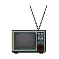 Old tv technology pop art icon vector illustration graphic