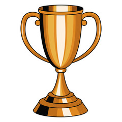Trophy cup symbol pop art icon vector illustration graphic