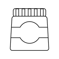 Fototapeta na wymiar Small plastic bottle icon vector illustration graphic design