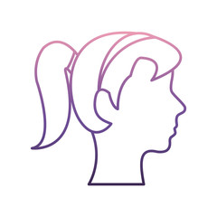 avatar woman icon over white background vector illustration