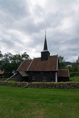 Fototapeta na wymiar Stabkirche Roedven, Moere Og Romsdal, Norwegen