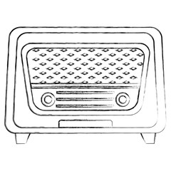 Vintage radio stereo icon vector illustration graphic design