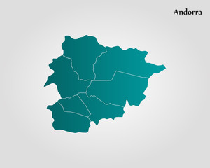 Fototapeta premium Map of Andorra