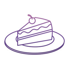 piece of cake icon over white background vector illustration