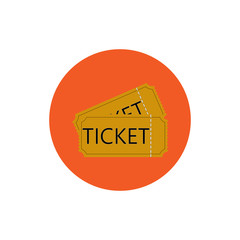 Entrance ticket for event or cinema round icon vector