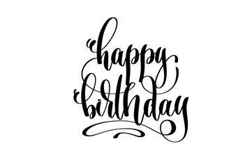happy birthday hand lettering inscription celebration design