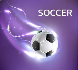 Vector soccer football tournament poster