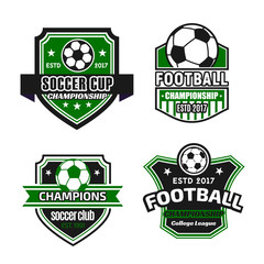 Vector icons for soccer championship football cup