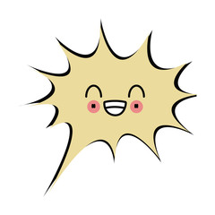 Chat bubble symbol kawaii cute cartoon vector illustration graphic