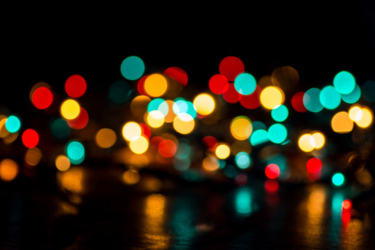 Abstract bokeh background of different colors