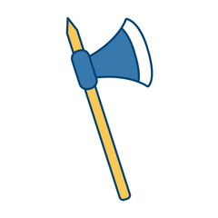 Old axe weapon icon vector illustration graphic design