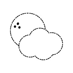 Moon and clouds icon vector illustration graphic design