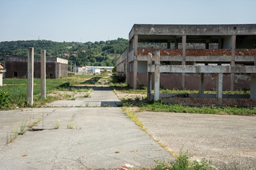 Zerstörte Häuser aus dem Bosnienkrieg