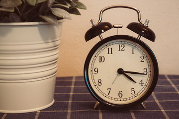 Twin Bell Alarm Clock on Desk