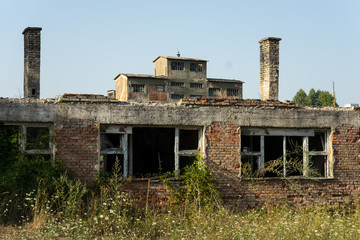 Zerstörte Häuser aus dem Bosnienkrieg