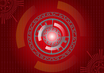 Head-up display. HUD UI interface