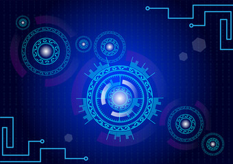 Fototapeta premium Head-up display. HUD UI interface