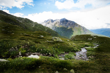 creek in the swiss moutains
