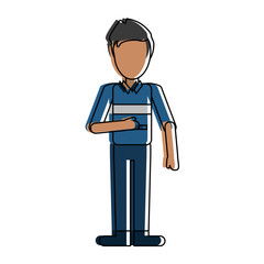 Man faceless avatar icon vector illustration graphic design